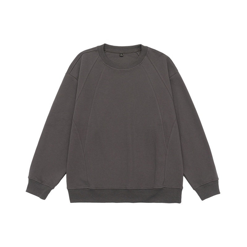 Long sleeve Solid Color Deconstructed Spliced Loose Fit Long Sleeve Pullover Hoodie