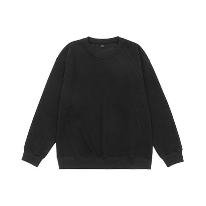 Long sleeve Solid Color Deconstructed Spliced Loose Fit Long Sleeve Pullover Hoodie