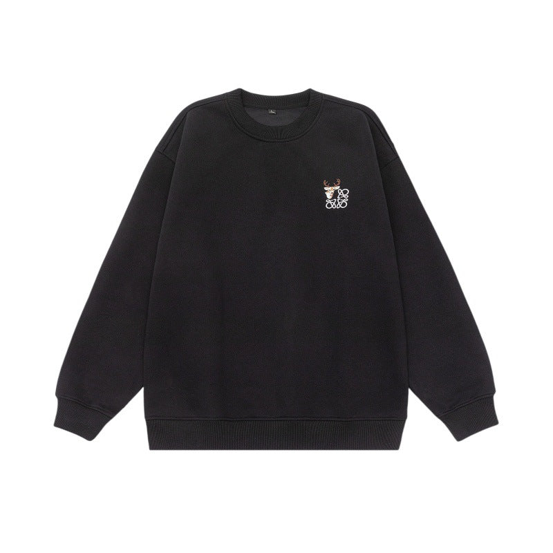 Loose Retro Casual Versatile Crewneck Hoodie