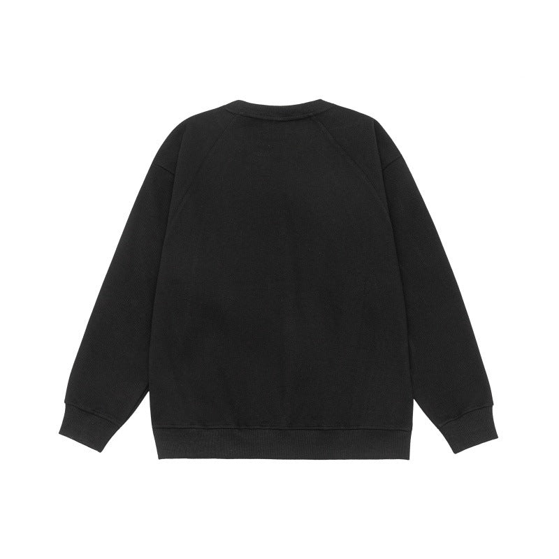 Long sleeve Solid Color Deconstructed Spliced Loose Fit Long Sleeve Pullover Hoodie