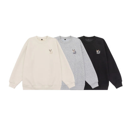 Loose Retro Casual Versatile Crewneck Hoodie